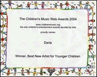 The Children's Music Web Awards 2004